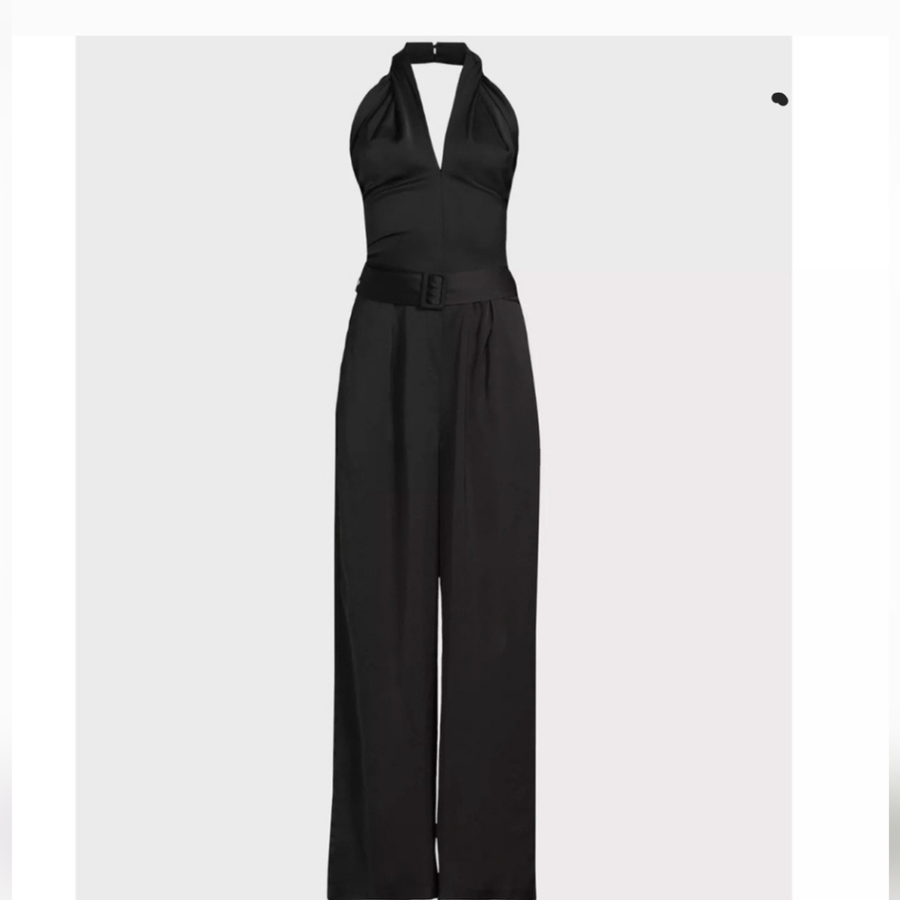 Scoop Elegant Black Halter Jumpsuit